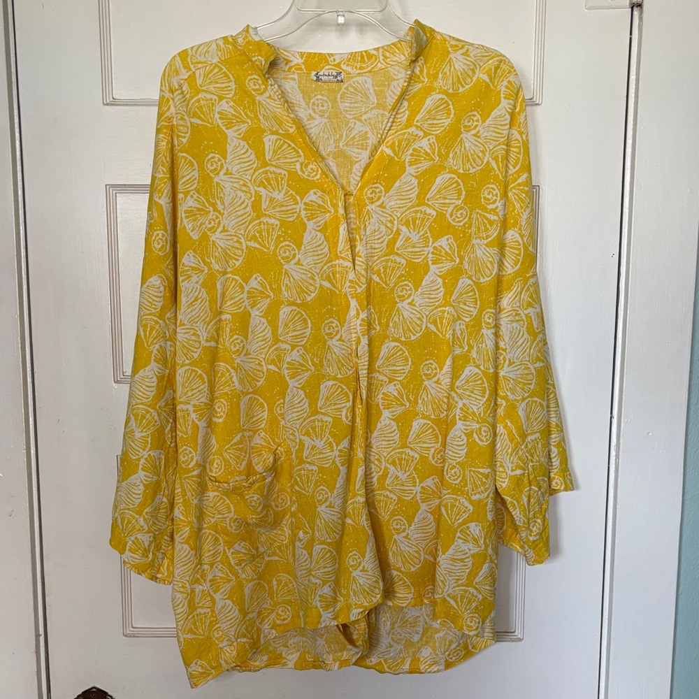 Intimately Free People Yellow Printed V-Neck Women’s Romper Size XS